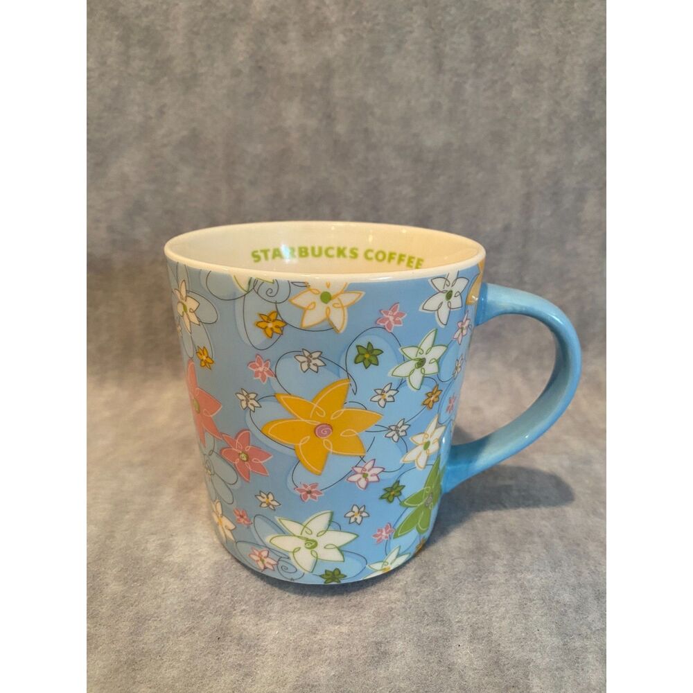 VTG Starbucks Coffee Mug Cup Spring‎ Summer Flowers 2005 HTF